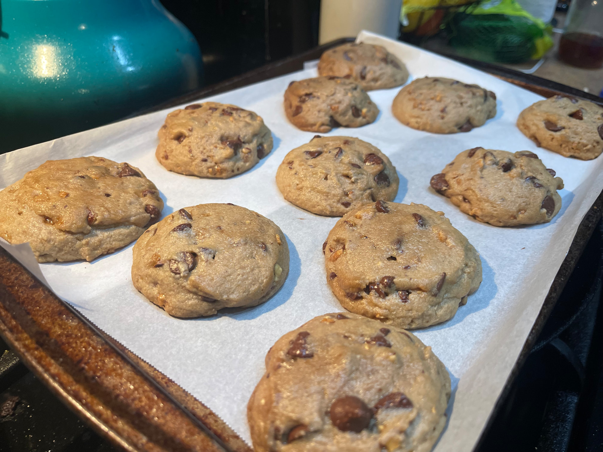 A plate of Vaughn's homemade chocolate chip cookies